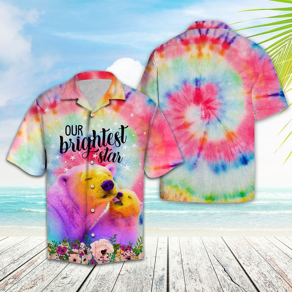 Polar Bear Tiedye Hawaii Shirt Ha59228