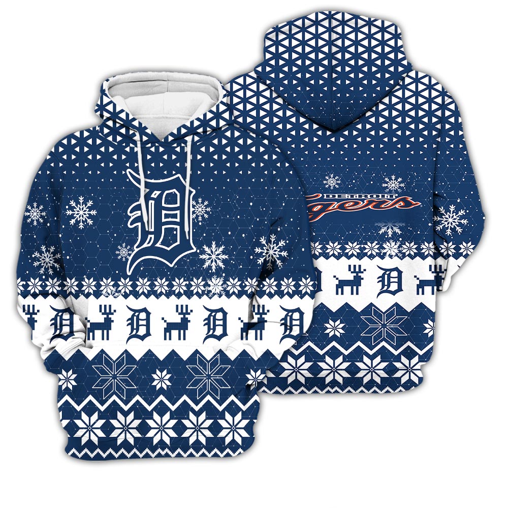 Detroit Tigers Sports Football American Ugly Christmas Sweater New Trends For Fans Club Gifts Unisex 3D Hoodie