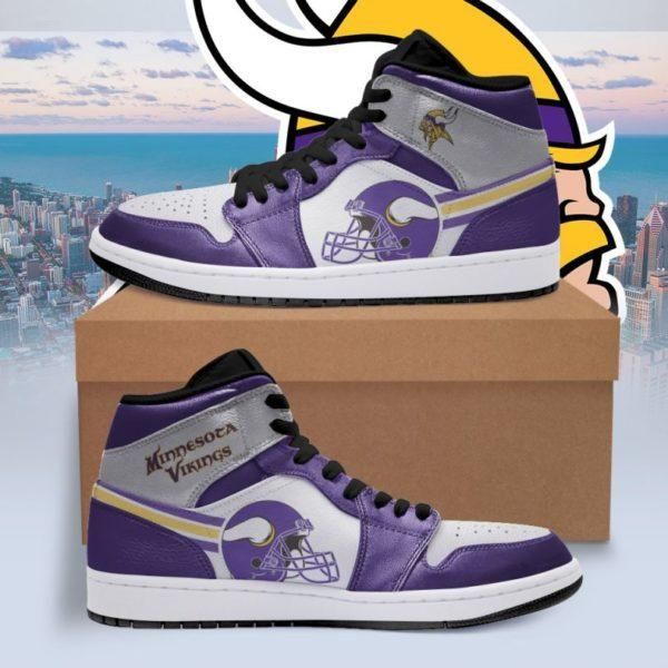 Minnesota Vikings 04 Air Jordan Sport Custom Sneakers