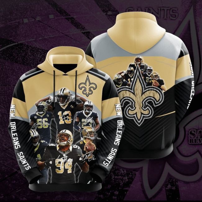 New Orleans Saints   63 Unisex 3D Hoodie Gift For Fans