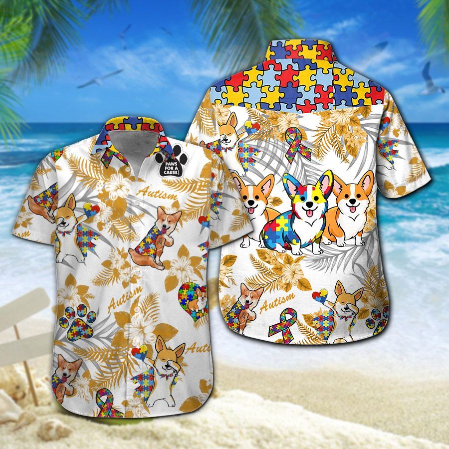 Corgi Autism Hawaiian Shirt 205 ND4498