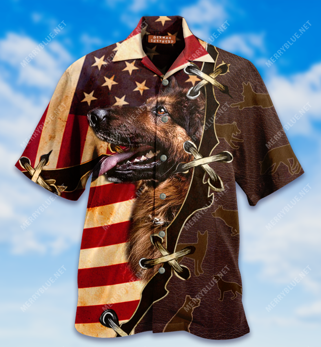 Patriotic German Shepherd American Unisex Hawaii Shirt Ha39031