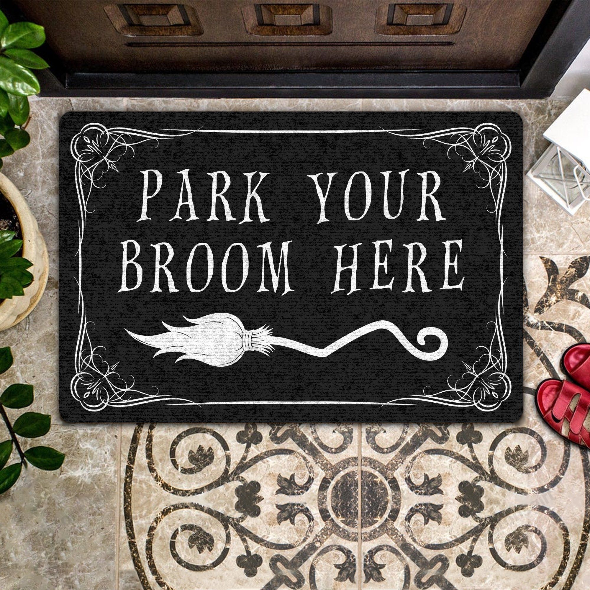 Park Your Broom Here All Over Printing Doormat