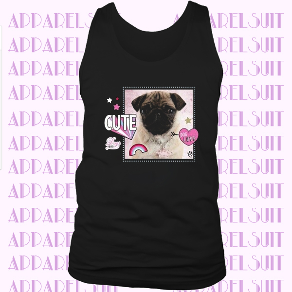 Cute Pug Puppy Dog Love Tanktop