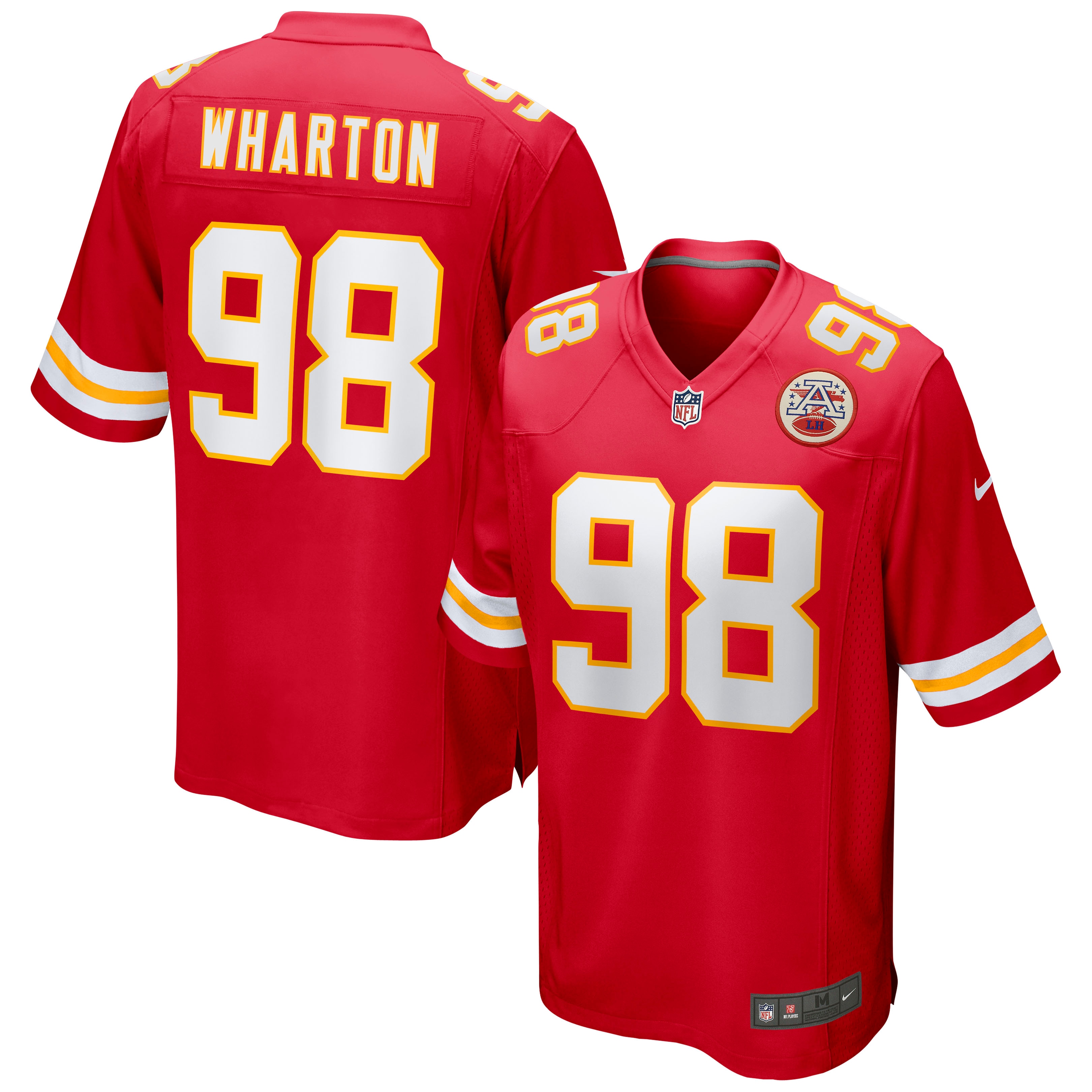 Men’s Kansas City Chiefs Tershawn Wharton Red Game Jersey