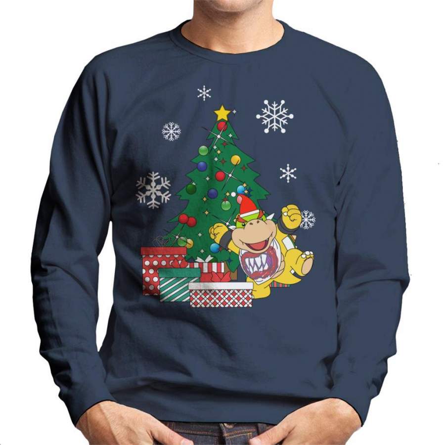 Bowser Jr Around The Christmas Tree Mario Men’s Sweatshirt