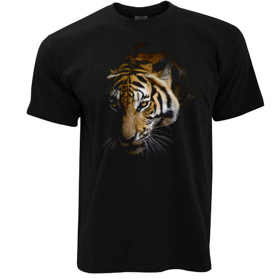 Tiger T Shirt Photographic Animal Head