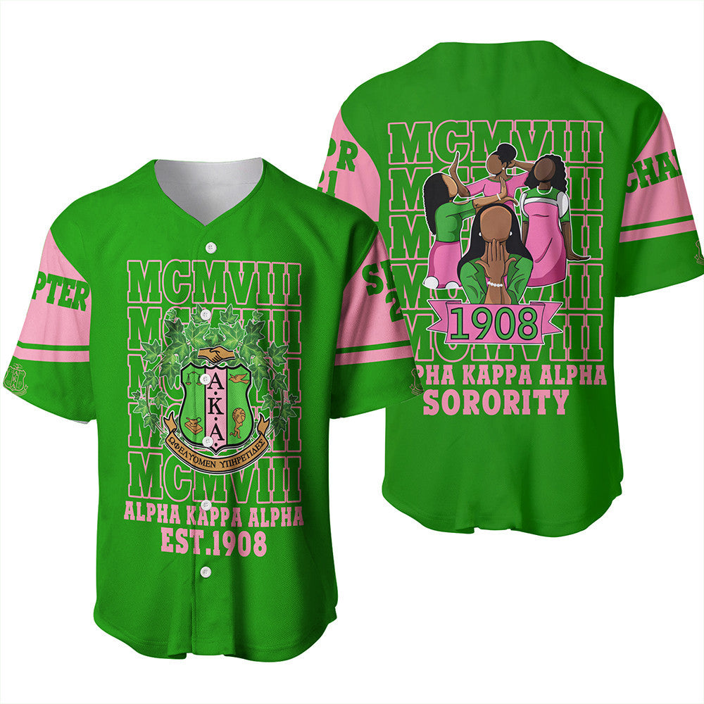 Wonder Print Shop Shirt – Personalized Alpha Kappa Alpha Mcm Style Baseball Jersey