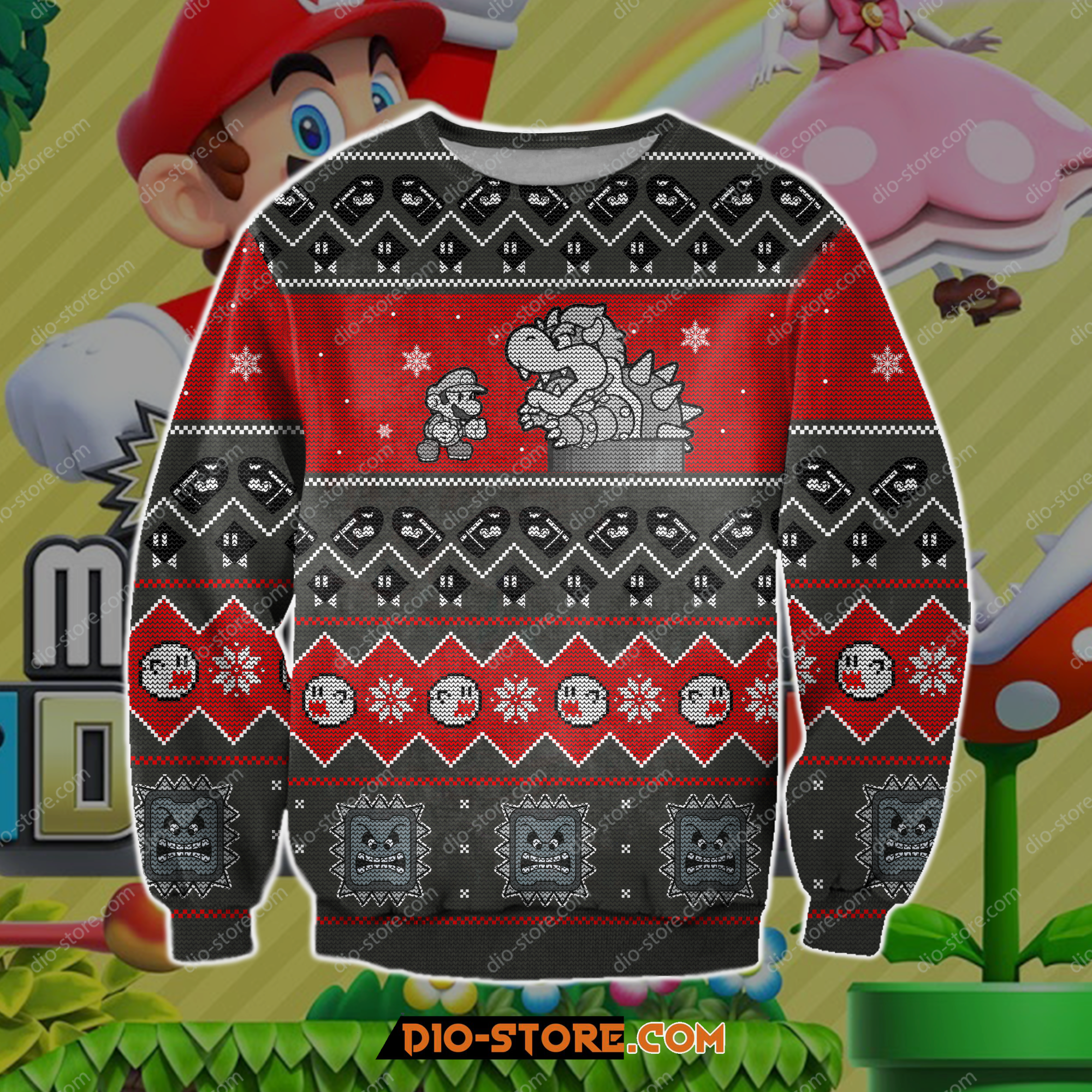 Super Mario 3D Print Ugly Christmas Sweatshirt Hoodie All Over Printed Cint10129