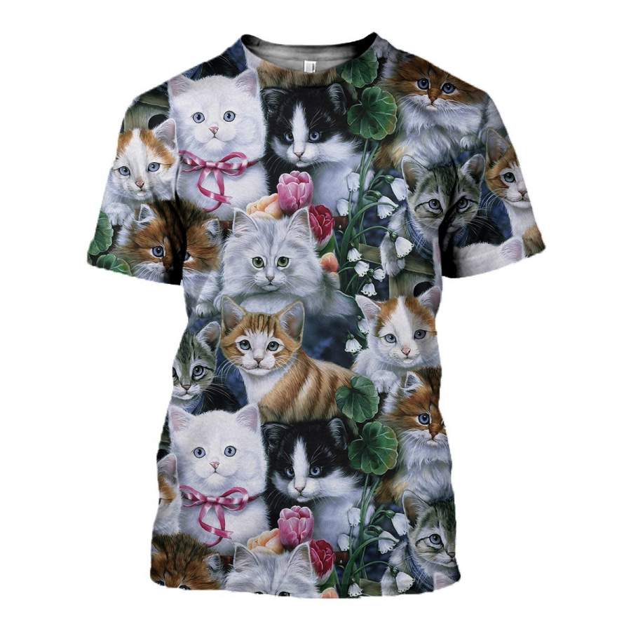 3D All Over Printed Kittens Clothes