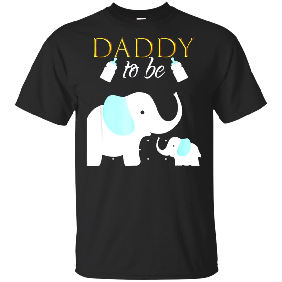 Mens Dad To Be Elephant Baby Shower For Boy Shirt Outfit Tee Copy Display T-shirt –