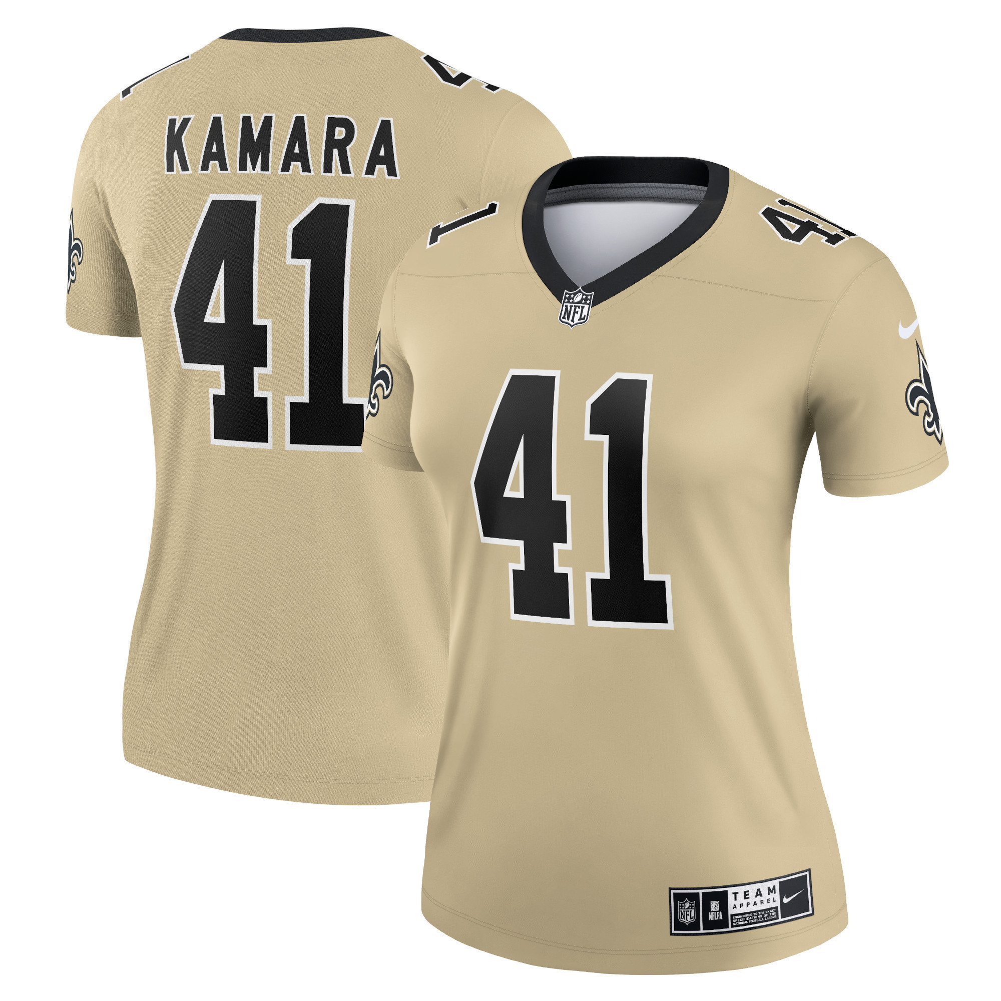 Alvin Kamara New Orleans Saints Womens Inverted Legend Jersey – Gold NFL