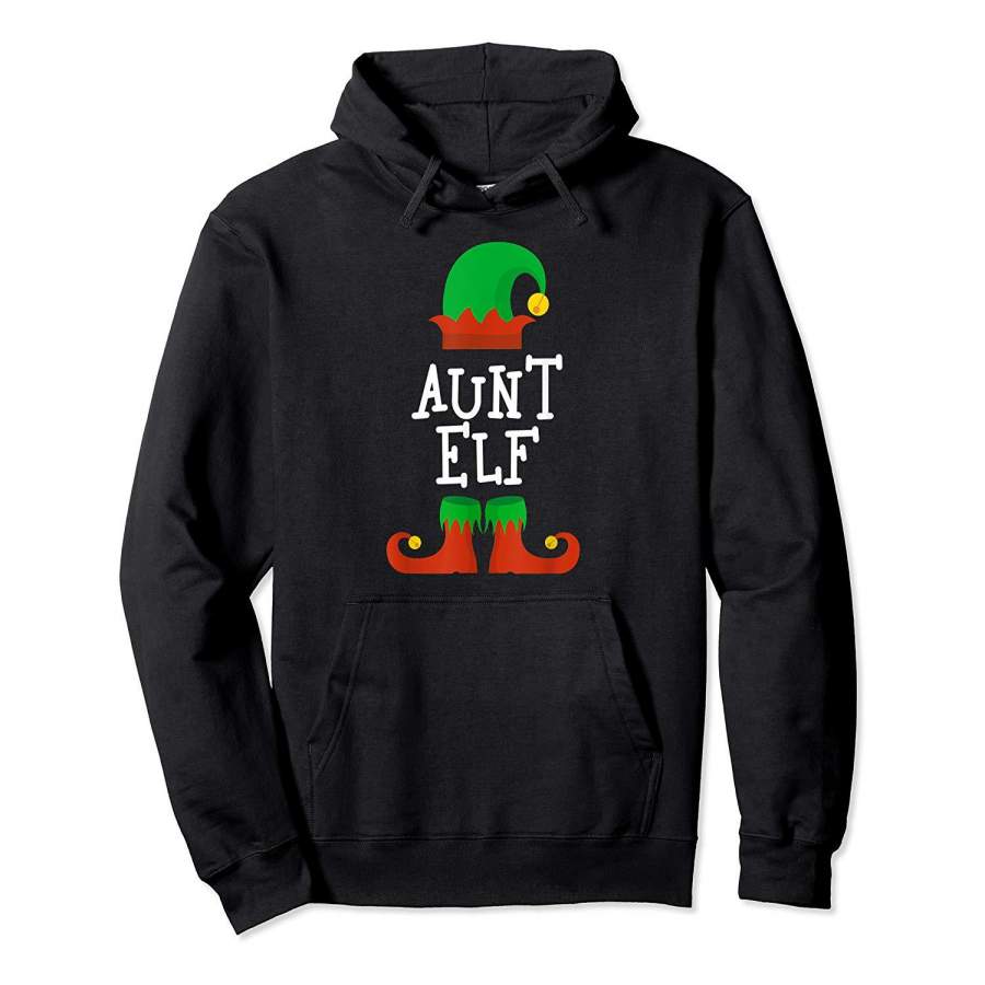 Aunt Elf Christmas Funny Xmas Gift Hoodie