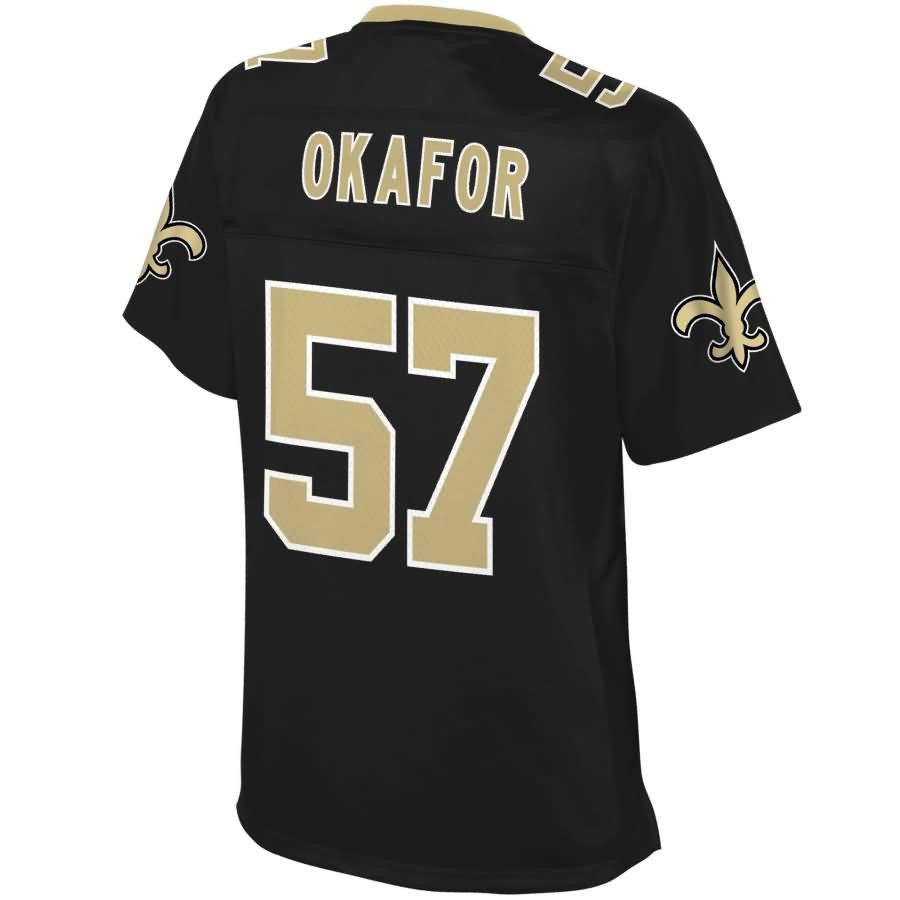 Alex Okafor New Orleans Saints NFL Pro Line Womens Player Jersey – Black