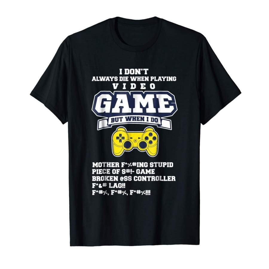 Playing Video Games Gamer Shirt Funny Gaming Console Gamer Mens T Shirt