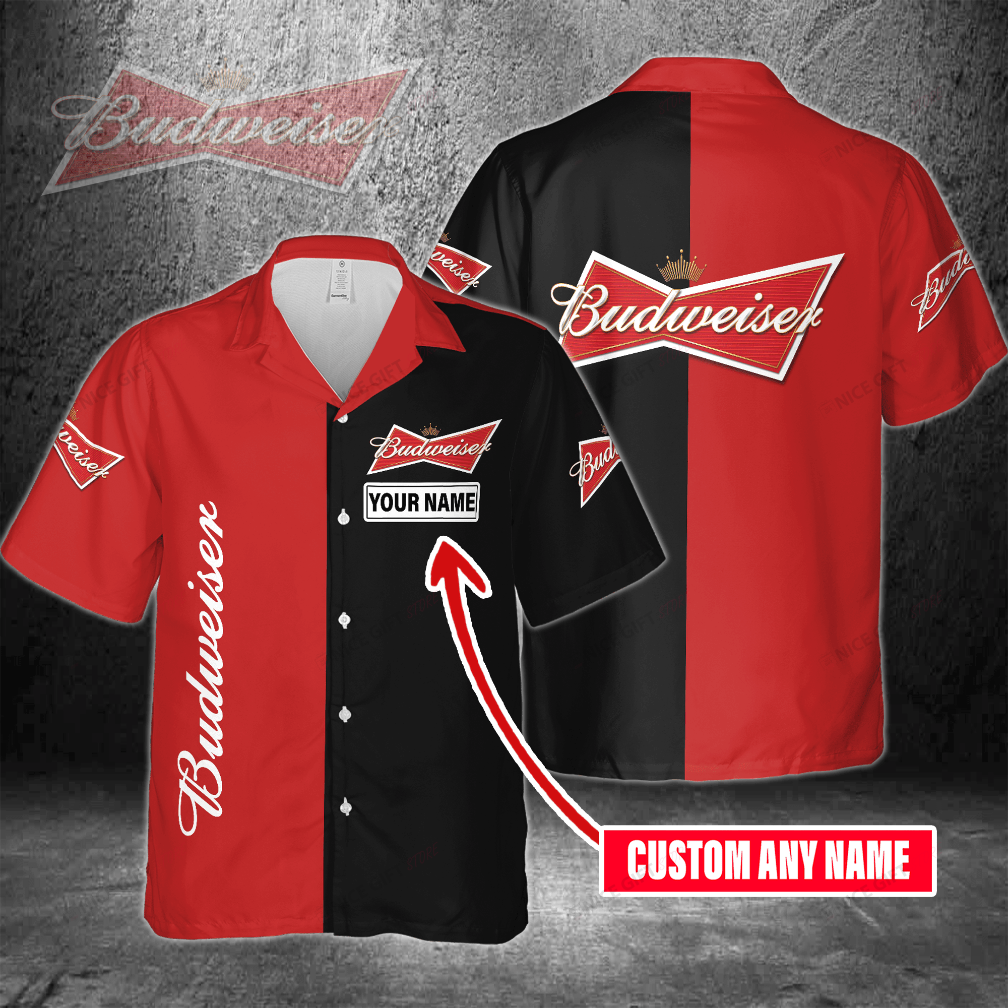 Budweiser Custom Name Hawaiian Shirt 3Hs-N8H1