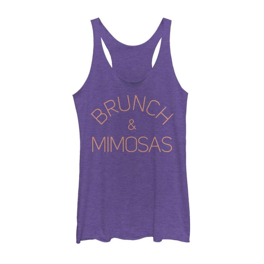 CHIN UP Women’s Brunch and Mimosas  Racerback Tank Purple Heather