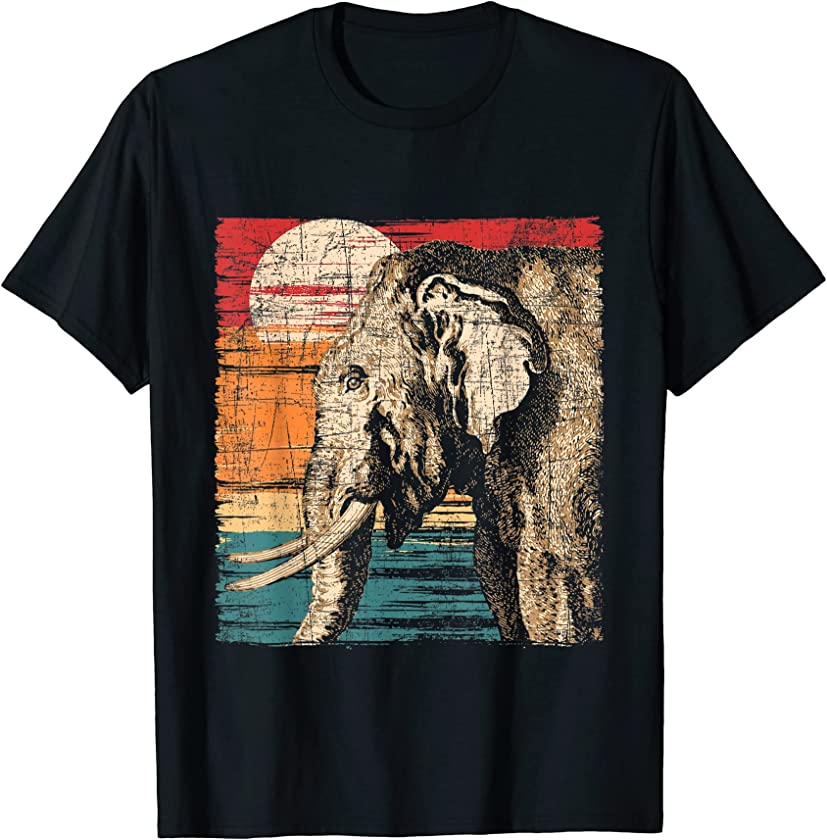 Vintage Elephant Art – Zookeeper Zoologist Safari Lover T-Shirt