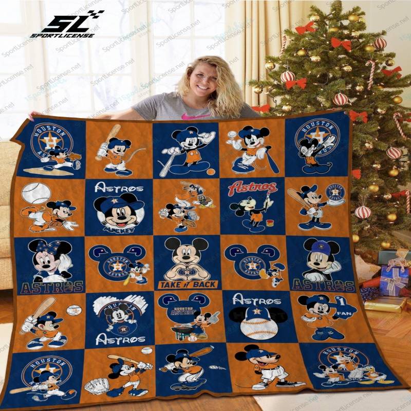 H Houston Astros DN Christmas Quilt Blanket Ver 17