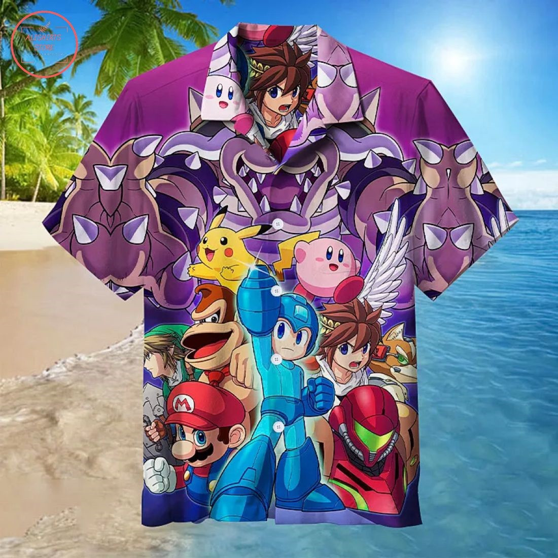 Zelda Pokemon & Mario’S Party All Over Print 3D Hawaiian Shirt