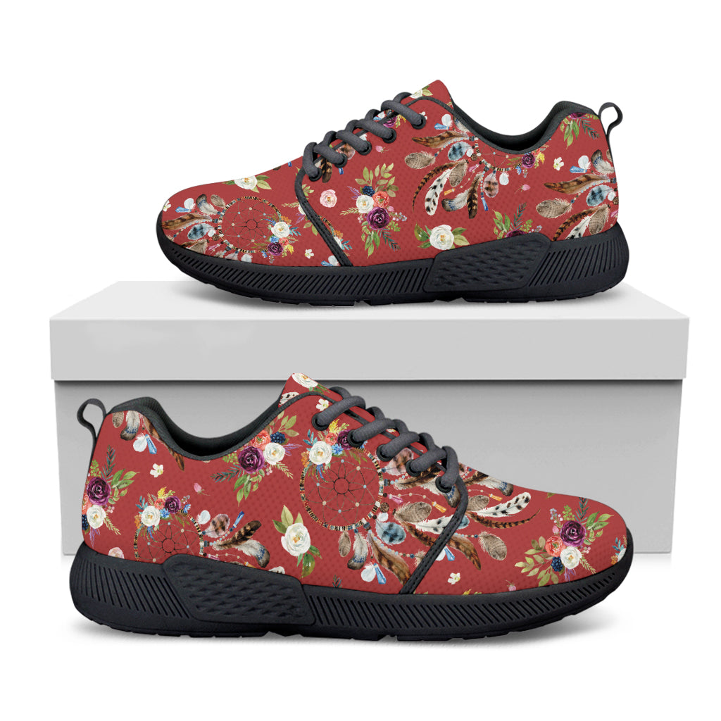 Vintage Dream Catcher Pattern Print Black Athletic Shoes