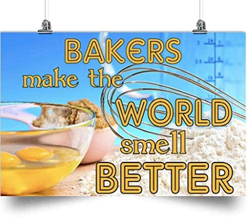 Baker Horizontal Poster-Baker Makes The World Smell Better-Home Decoration Poster, Wall Poster, Home And Room Decoration, Gifts For Friends And Relatives, Souvenirs.