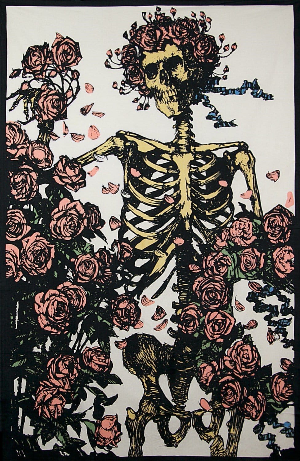 3D – Grateful Dead – Faded Skeleton With Roses – Tapestry