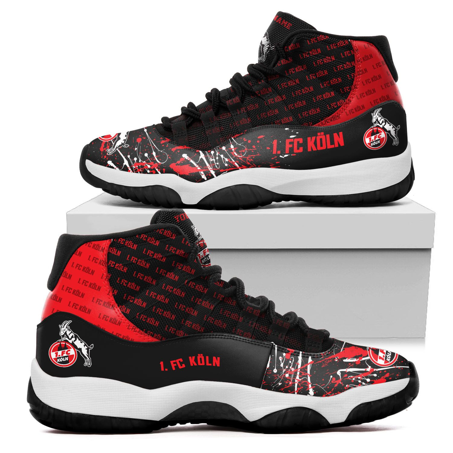 1 Fc Köln Custom Name Air Jd 11 Sneakers Shoes 148 For Football Fans