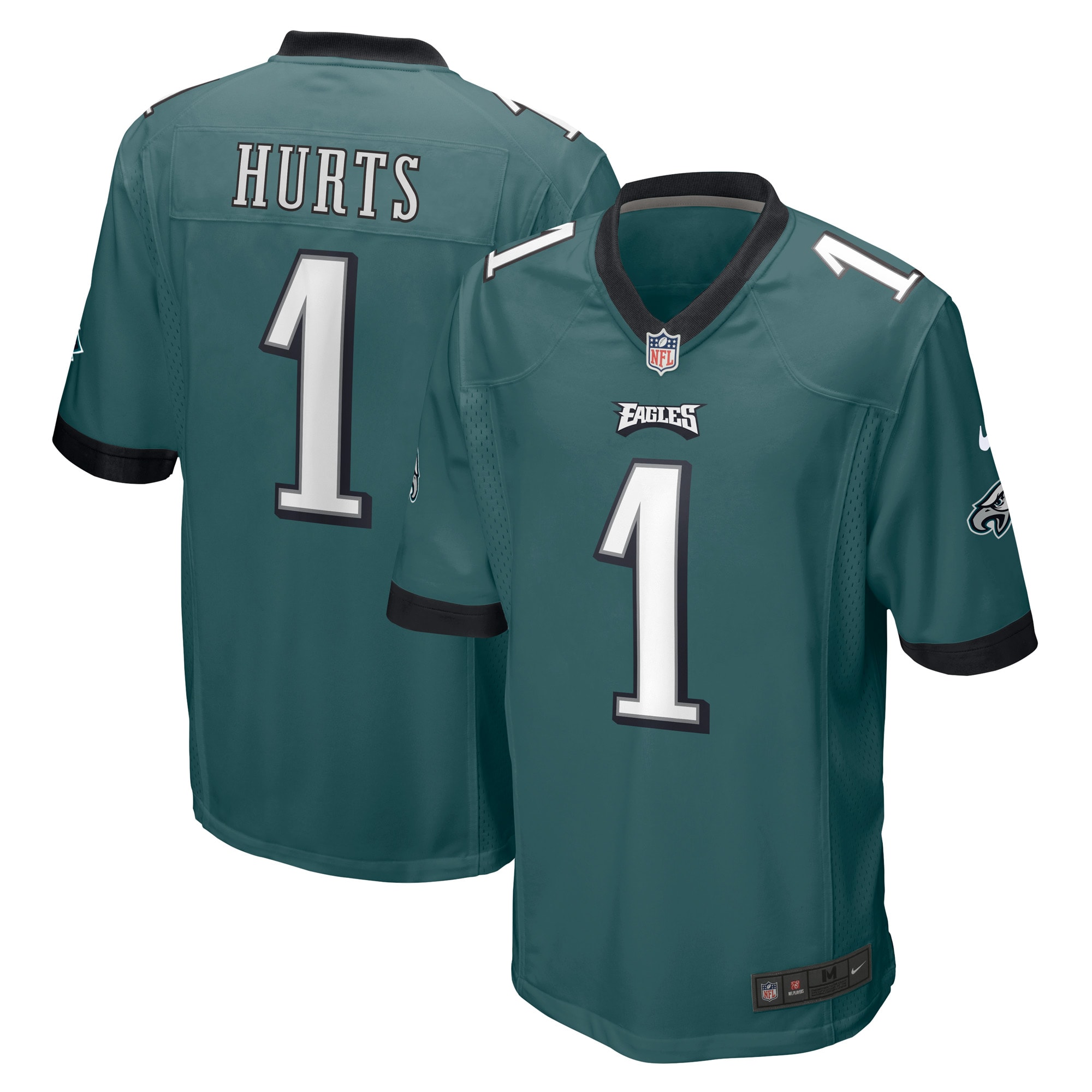 Jalen Hurts Philadelphia Eagles Player Jersey – Midnight Green