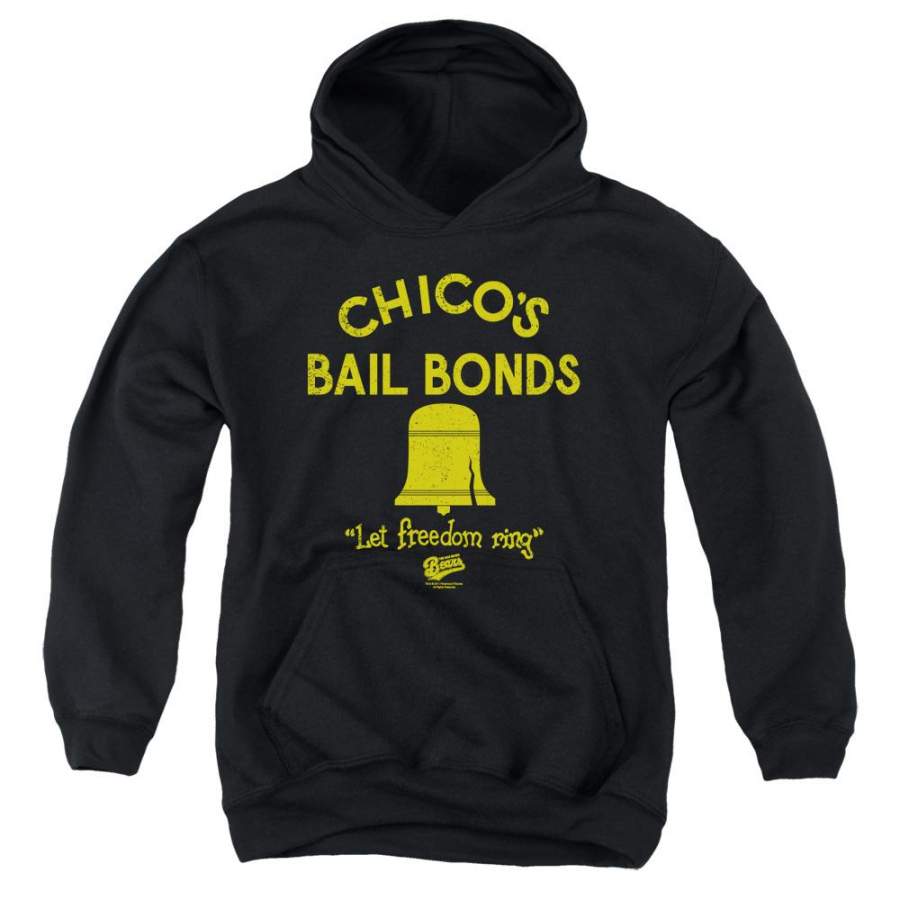 The Bad News Bears Chicos Bail Bonds Kids Youth Hoodie Black