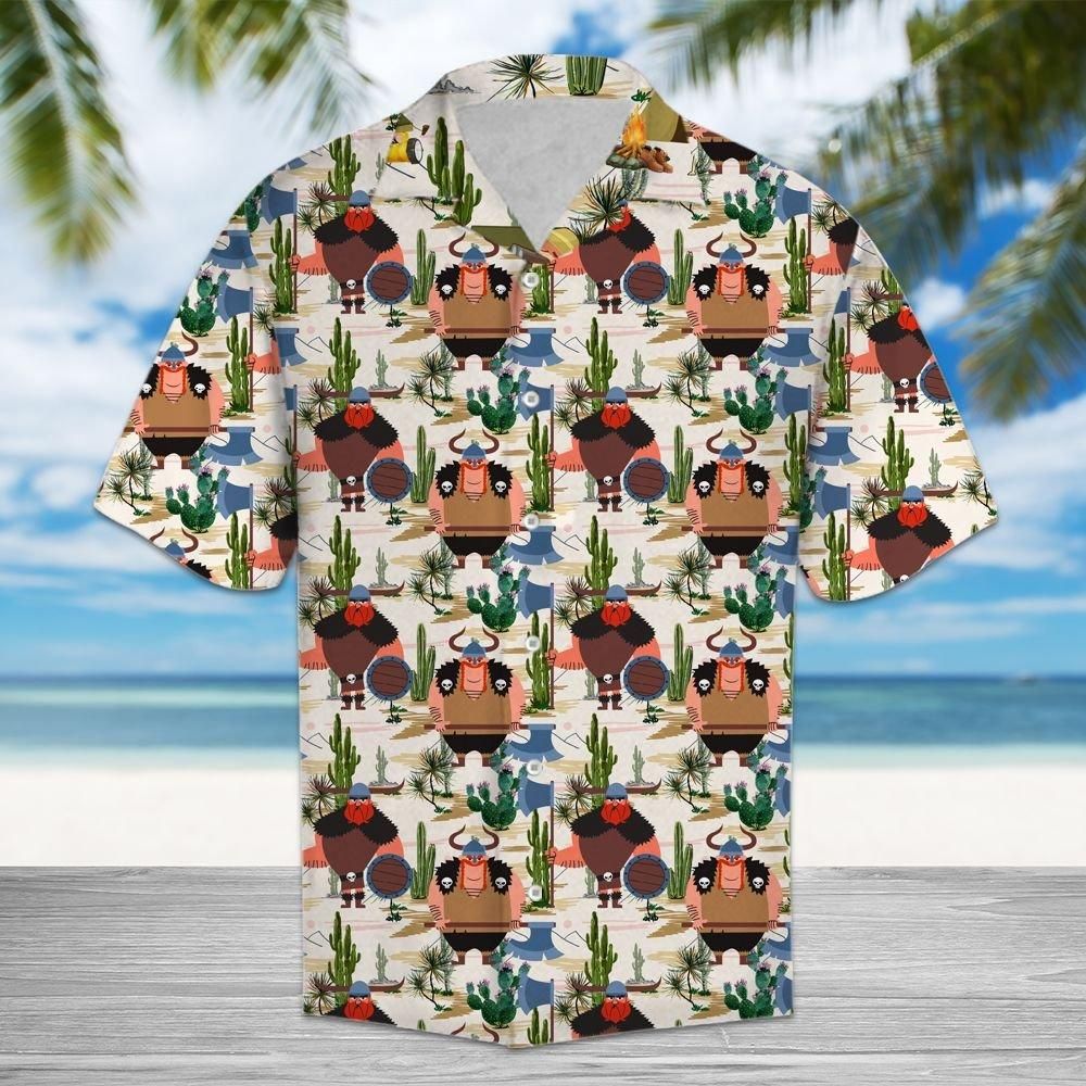 Aloha Shirt Cactus Viking Hawaii Ha78784