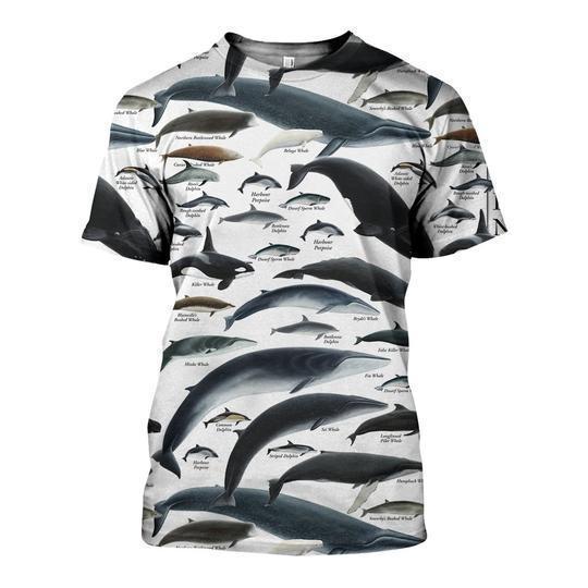 3D All Over Printed Whales Dolphins Shirts And Shorts