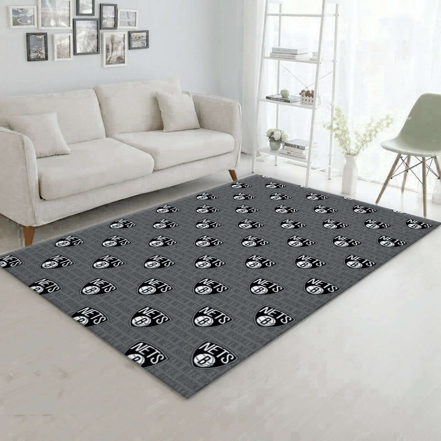 Brooklyn Nets Patterns 2 Reangle Area Rug, Living Room Rug – Christmas Gift Us Decor