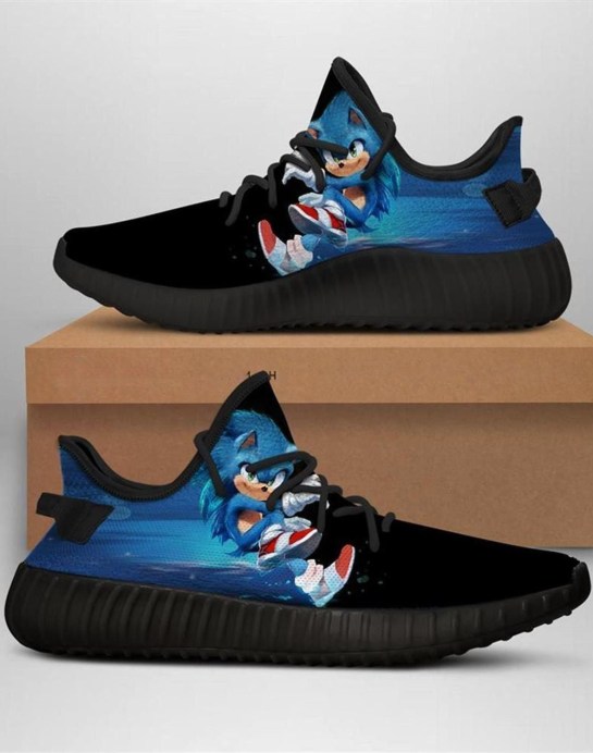 Sonic The Hedgehog Yeezy Boost 350 Shoes Birthday Gift Idea For Him Son Boyfriend Father’S Day Shoes Yeezy Sneakers