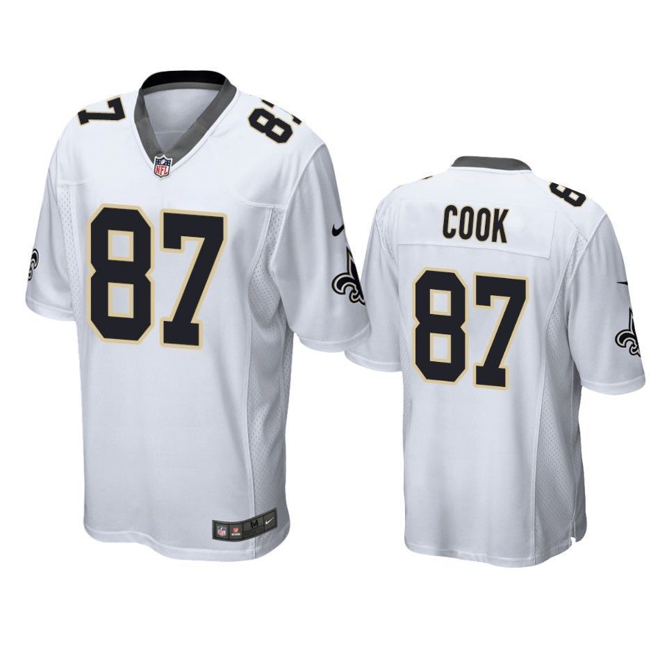 New Orleans Saints Jared Cook Game White Mens Jersey