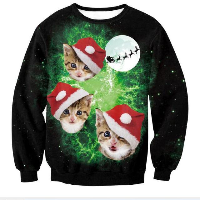 Cat Christmas Ugly Christmas Sweater | For Men & Women | Adult | Us6120