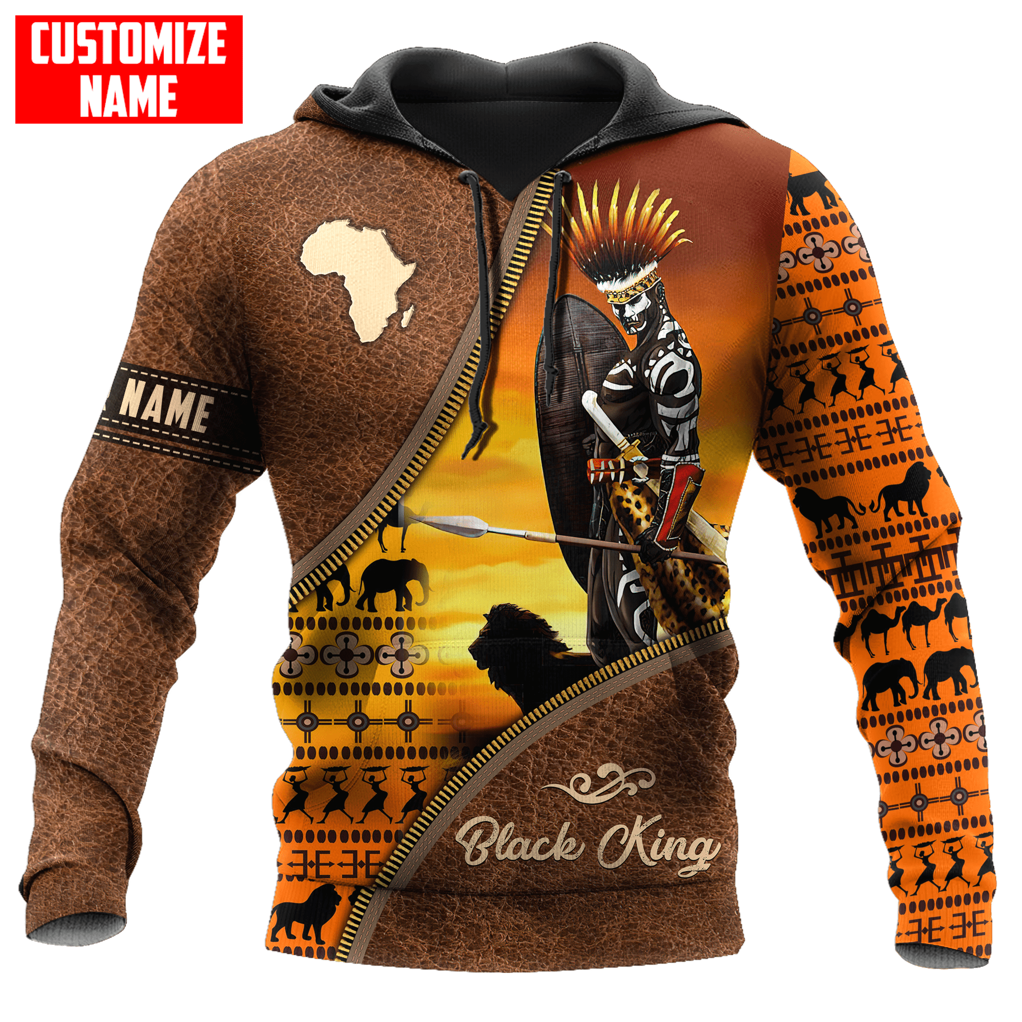 Personalized Name African 3D All Over Printed Unisex