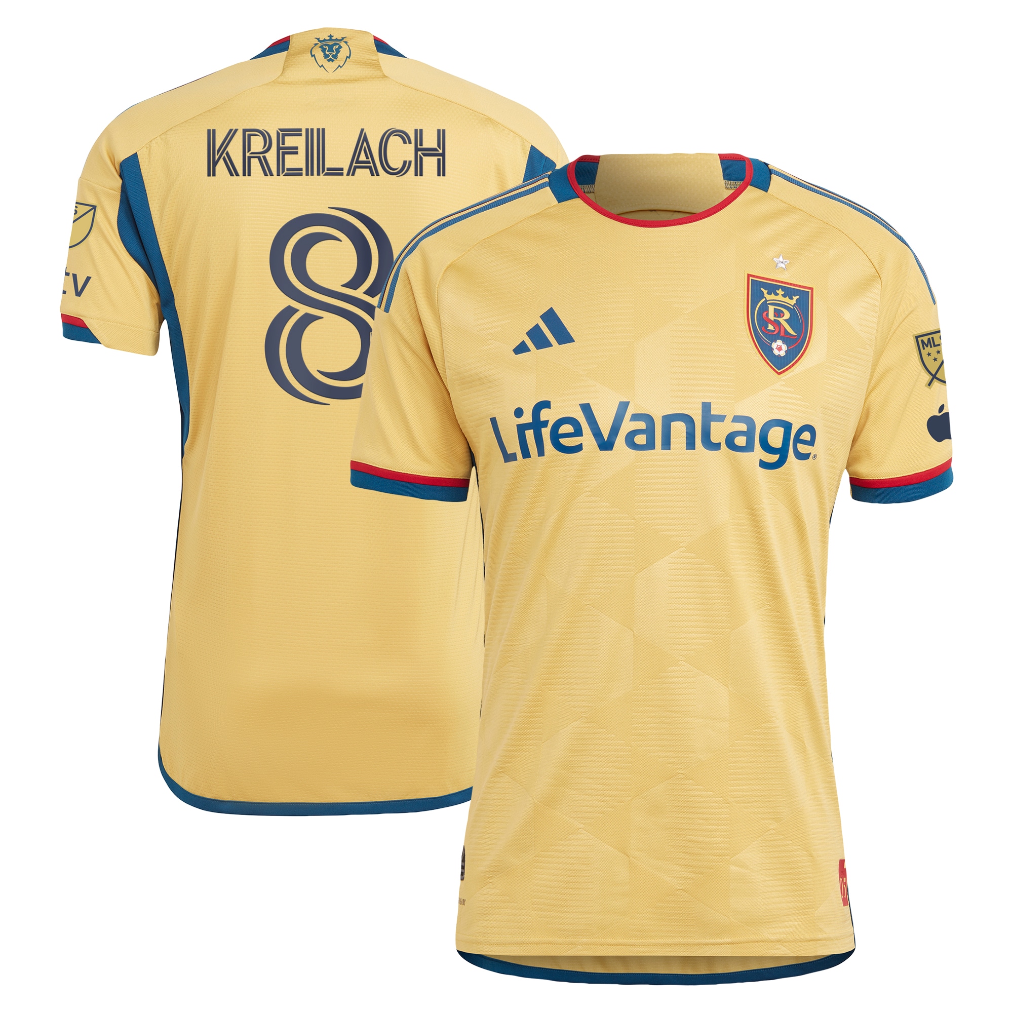 Damir Kreilach Real Salt Lake 2023 The Beehive State Kit Authentic Player Jersey – Gold