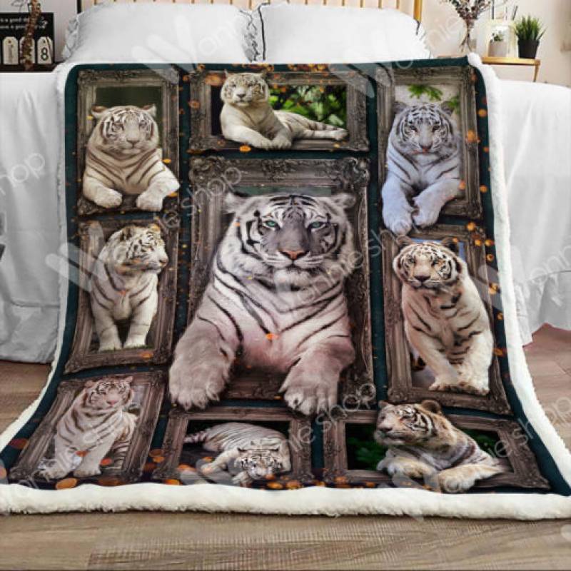 White Tiger Sherpa Blanket DCB0602 81O60