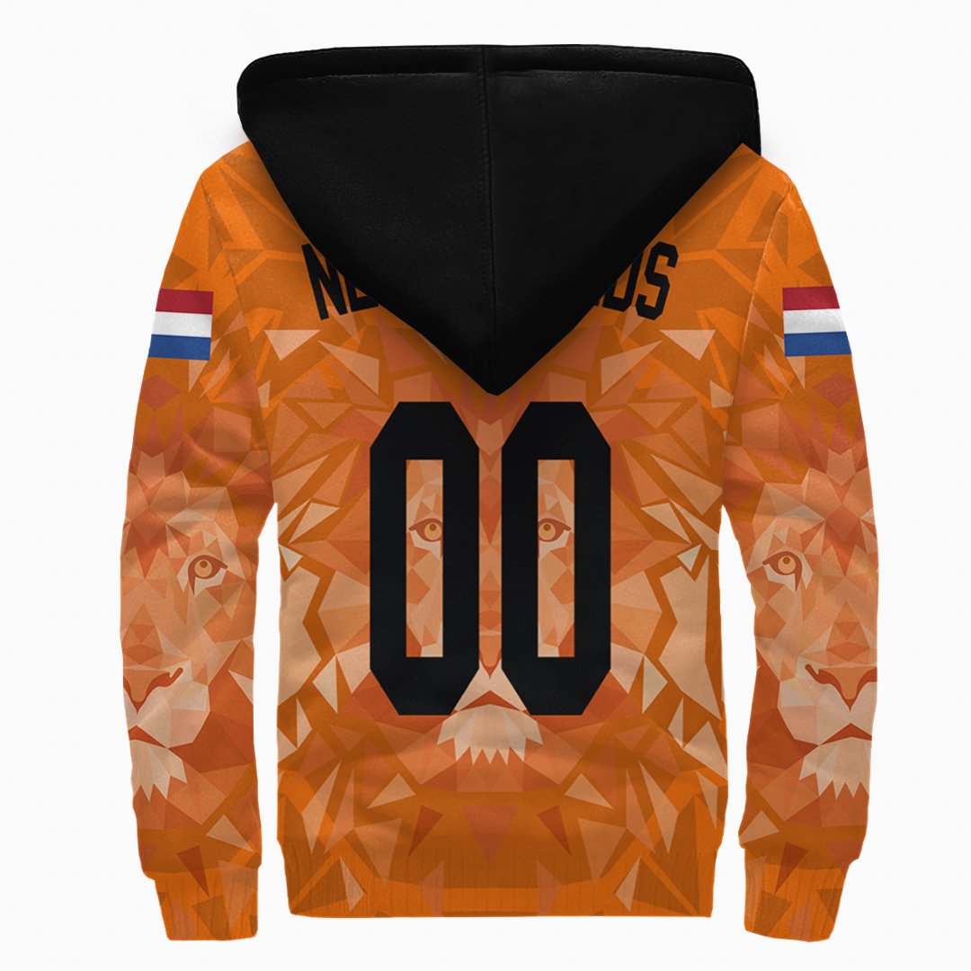 (Custom) Netherlands Lion Sherpa Hoodie Euro Soccer A27