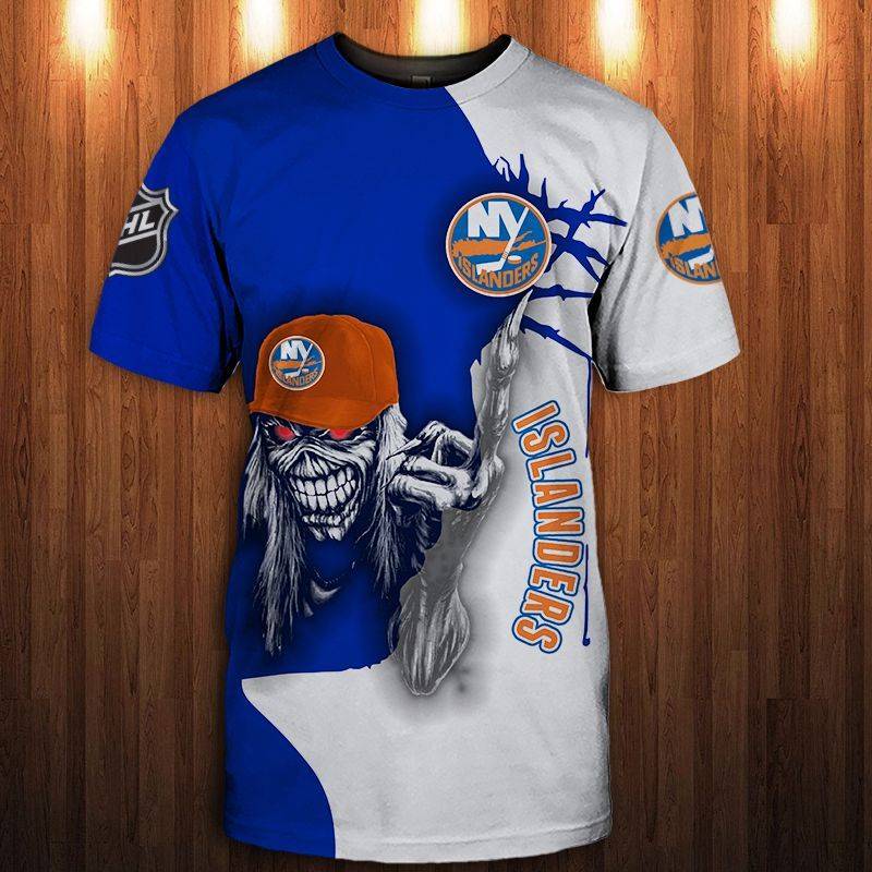 New York Islanders Hockey Skull All Over Print