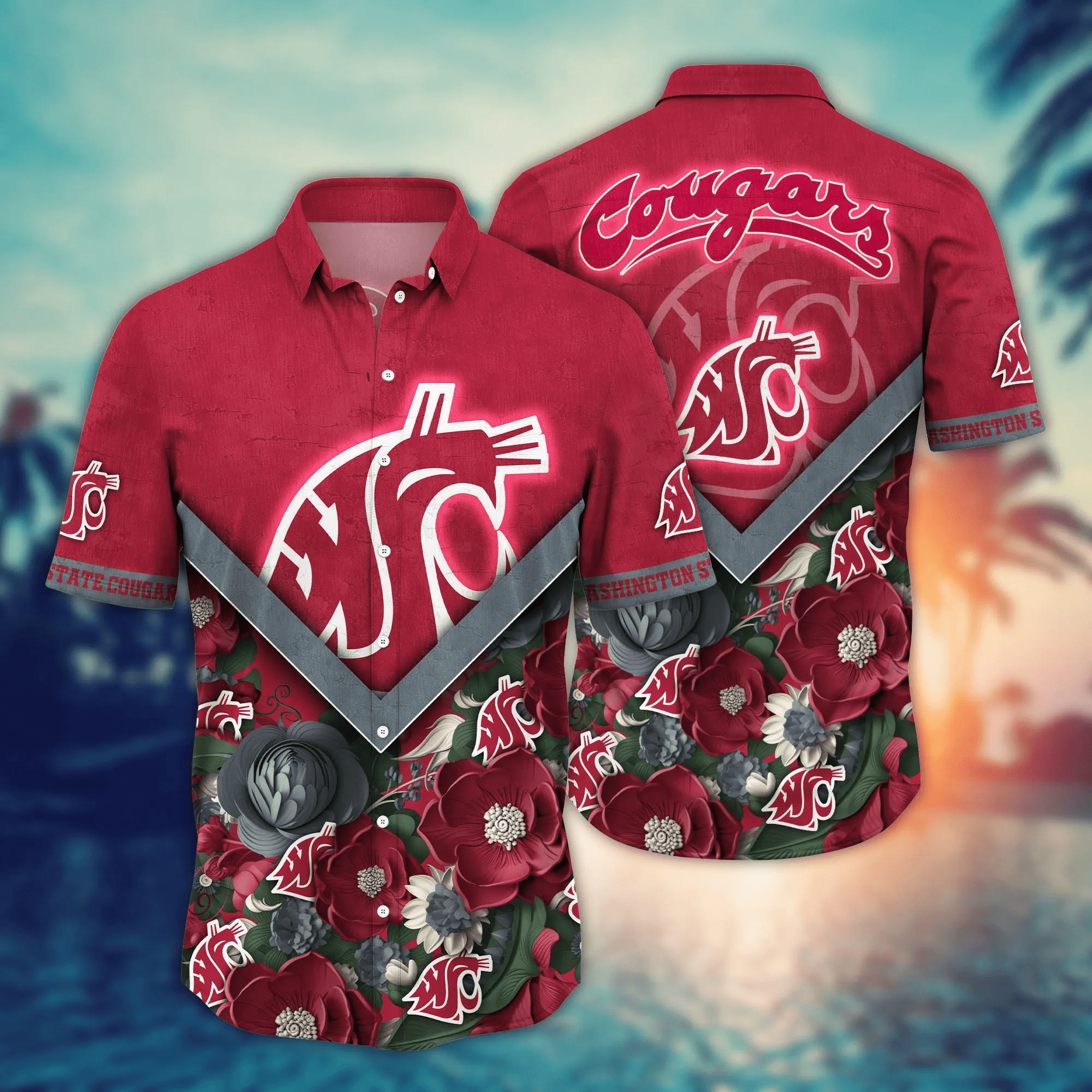 Washington State Cougars NCCA Hawaiian Shirt Custom Festivals Aloha Shirt