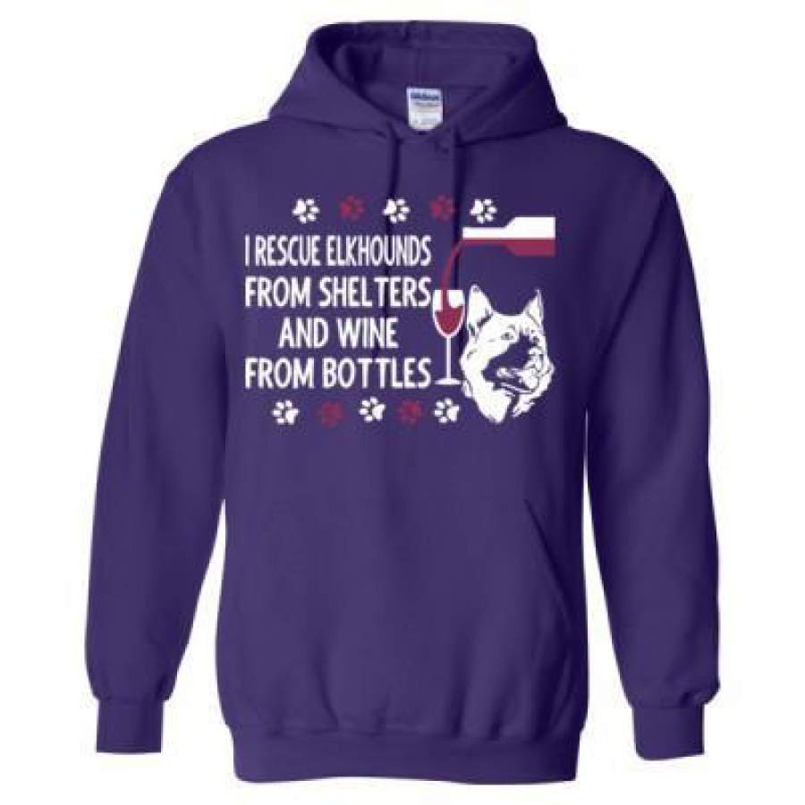 AGR I Rescue Elkhounds And Wine From Bottles – Heavy Blend™ Hooded Sweatshirt