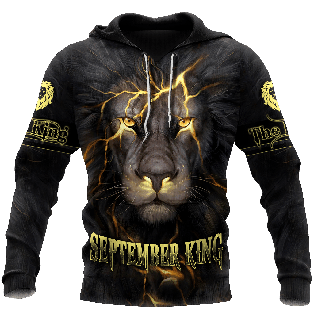 September Lion Black Best 3D Printed Sublimation Hoodie Hooded Sweatshirt Comfy Soft And Warm For Men Women S To 5Xl Ctc20035601