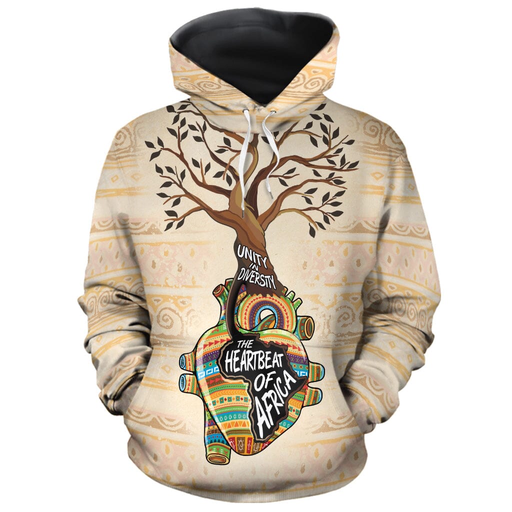 Unity In Diversity The Heartbeat Of Africa All-Over Hoodie