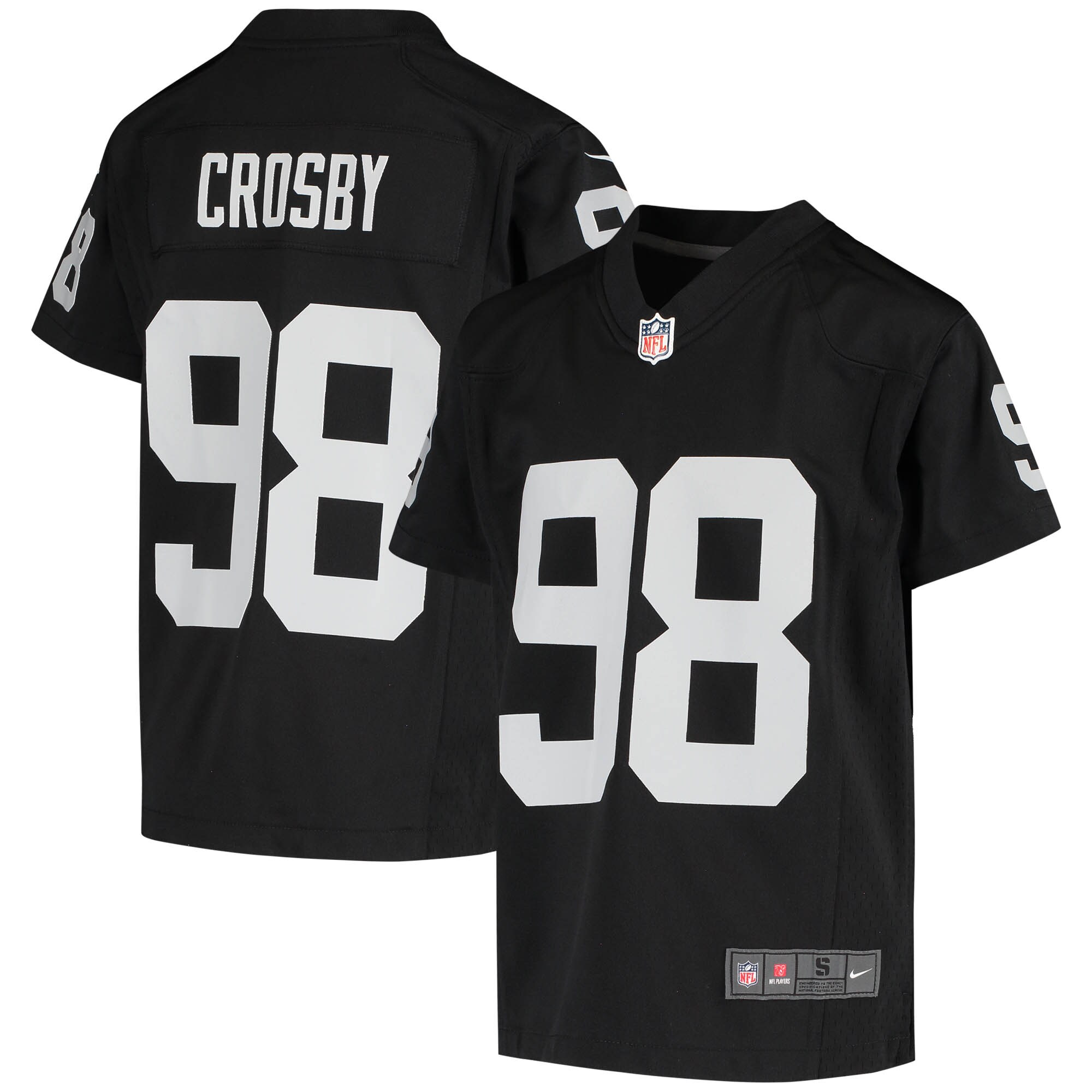 Youth Las Vegas Raiders Maxx Crosby Black Game Jersey