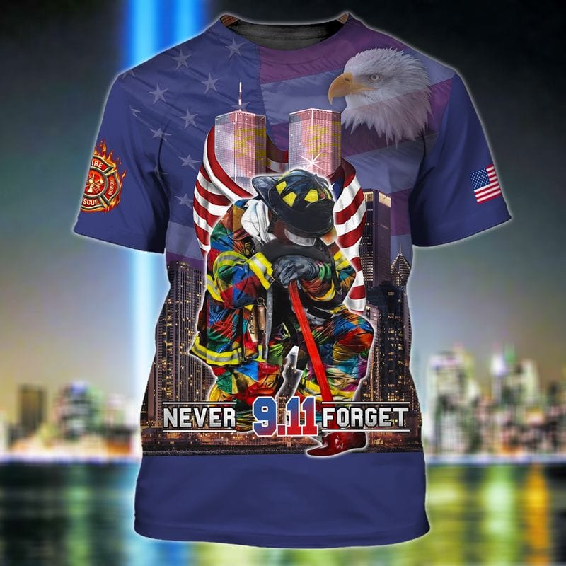 Coolspod Firefighter Custom Shirt Never Forget 9-11 All Gave Some Some Gave All Personalized Gift