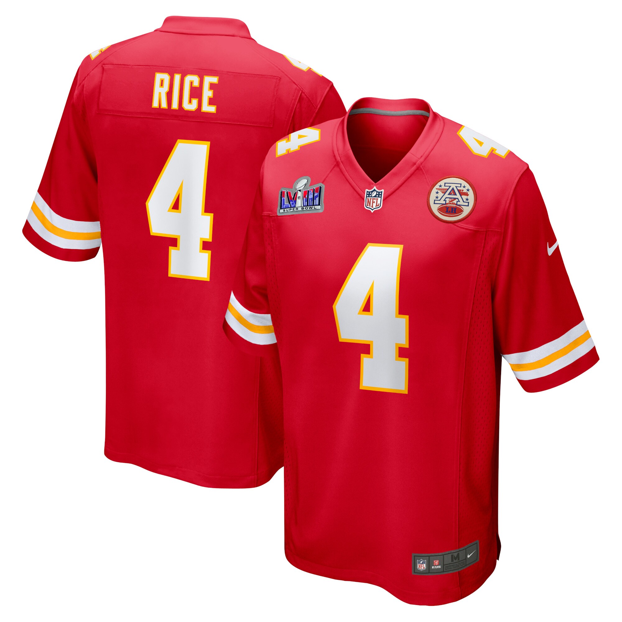 Rashee Rice Kansas City Chiefs Super Bowl LVIII Game Jersey – Red