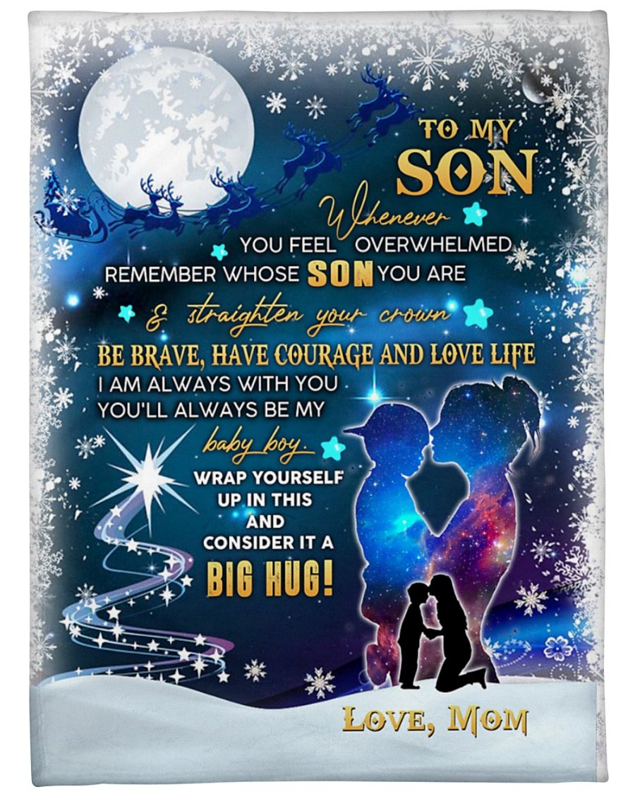 To My Son I Am Alwasy With You Fleece Blanket – Quilt Blanket Gift For Son Gift For Birthday Family Home Decor Bedding Couch Sofa Soft and Comfy Cozy