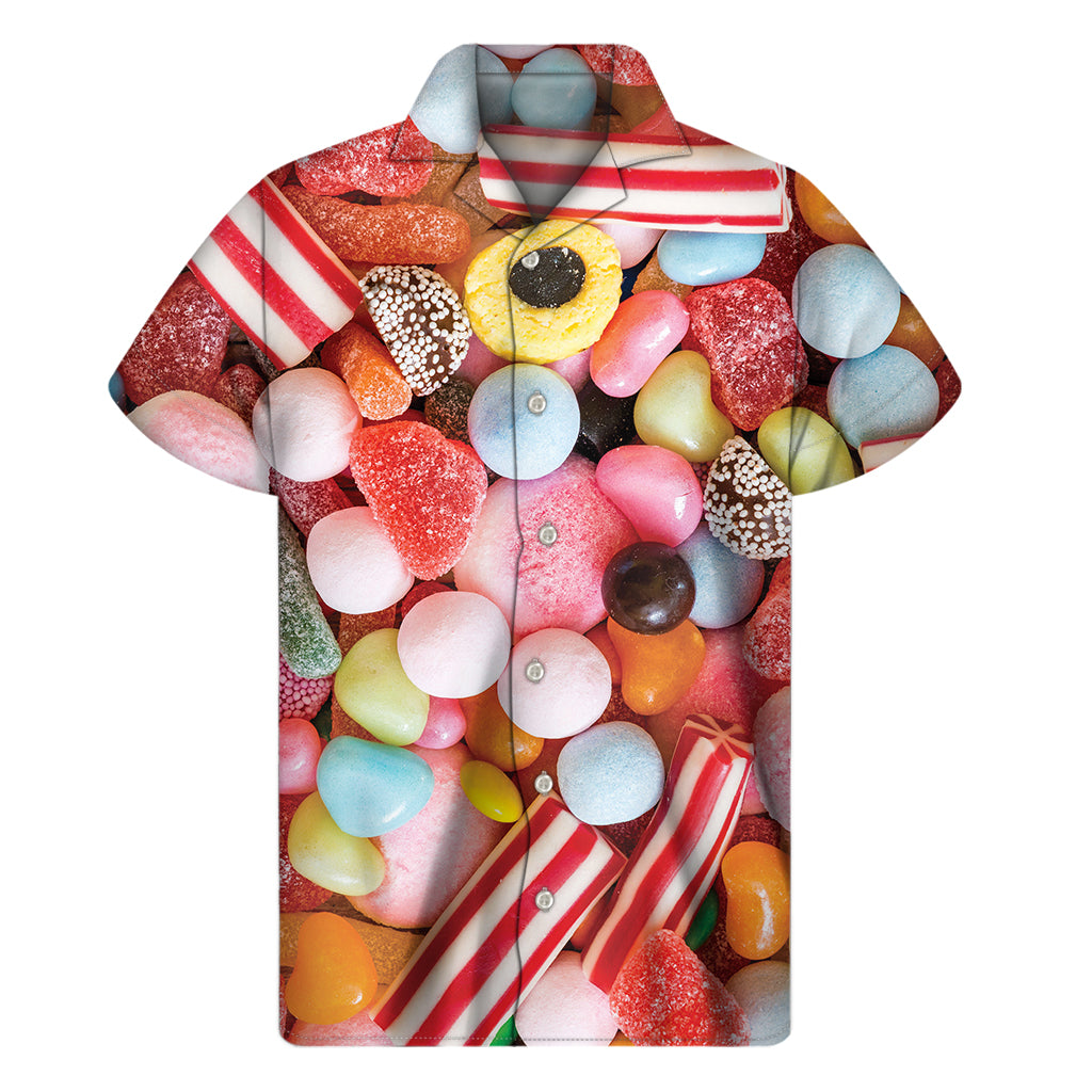 Colorful Candy And Jelly Print Men’S Short Sleeve Shirt